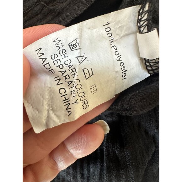 NCLook Womens Black High-Waisted Shorts Button Large Lightweight Fabric - Picture 6 of 9